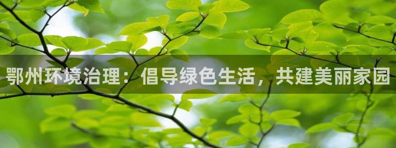 凯发k8国际首页登录|鄂州环境治理：倡导